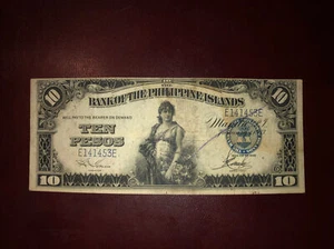 1933 Philippines Ten Pesos - Bank Of The Philippine Islands - Picture 1 of 2