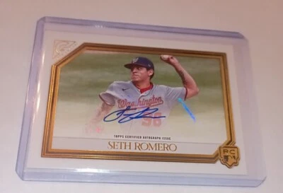 Seth Romero RC Auto 2021 Topps Gallery Washington Nationals - Image 1 of 2