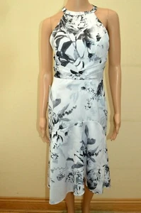 New Lipsy VIP Tori Mono Floral Print Dress Sz UK 10 12 14 16 & 18 regular - Picture 1 of 4