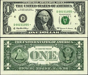FR. 1924 D* $1 1999 Federal Reserve Note Cleveland D-* Block Gem CU Star - Picture 1 of 3