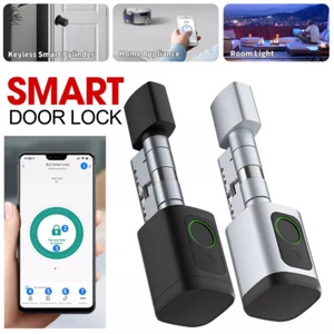 Smart Electronic Door Locking Cylinder Fingerprint card password APP key - Picture 1 of 36