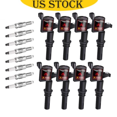Paquete de 8 bobinas de encendido con bujías para Ford F150 Expedition Explorer 2006 2008 Foto 1 de 4
