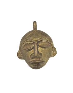 Feine Akan Ashanti Afrika Kunst Bronze Figur Bronzefigur Anhänger Pendant - Picture 1 of 1