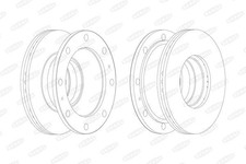 Beral set of 2x brake disc Bcr106A for Iveco Eurocargo I-Iii Eurofire 91->