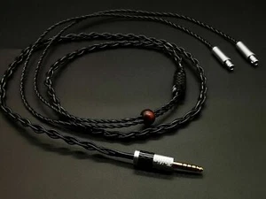 Pure Silver Sennheiser HD800 cable 4.4mm NW-WM1Z Sony - Picture 1 of 2