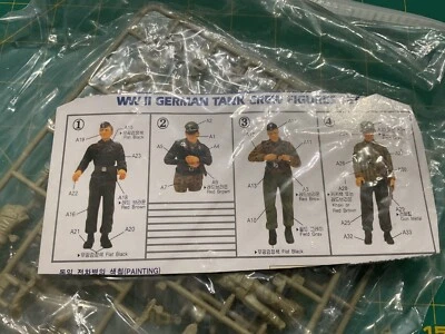 Academy 1/35 Segunda Guerra Mundial Tanque Alemán Tripulación Figura Set bin K Foto 1 de 4