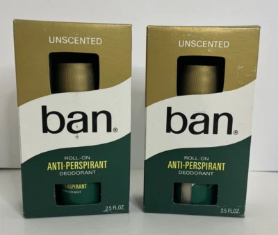 2 VIDRIO DESODORANTE ROLL-ON ANTITRANSPIRANTE VINTAGE AÑOS 70/80 2,5 oz NOS EE. UU. Foto 1 de 4