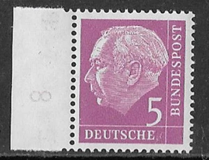 Bundesrepublik Mi. Nr. 177 / 196 x = 179 Randstück mit DZ 8 ** Jahrgang 1954 (75 - Bild 1 von 1
