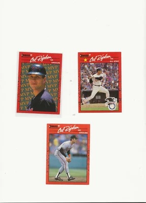 Tarjetas Donruss 3 Cal Ripken Jr 1990 BC 18,96 y 676 como nuevas Foto 1 de 2