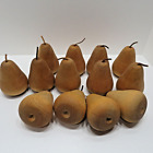 HANDMADE DECORATIVE SOLID WOODEN PEARS FRUITS FOR DISPLAY 13 PIECES