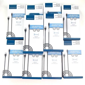 [PACK 10]Insignia 6 Ft USB 2.0 Type A Male to Mini B 5-pin Male Cable for Camera - Picture 1 of 6