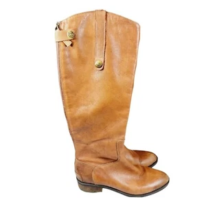 Sam Edelman Womens Penny Whiskey Leather Riding Equestrian Boots Size 6 - Picture 1 of 10