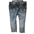 Rock Revival Men's Jeans "Jacoby" metal studding Size 42 (Measures 46) Inseam 39