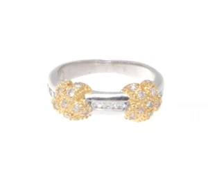 Anillo de diamantes de oro amarillo y blanco de 18 K 0,40 quilates. - Imagen 1 de 6