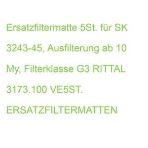 SK 3173.100 VE=5St.Ersatzfiltermatten RITTAL 3173100 (4028177038134) - Bild 1 von 2