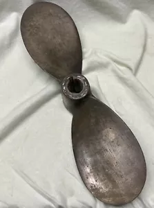 Vintage Solid Brass Marine Boat Propeller MARTEC RH12DX8P Used Display Nautical - Picture 1 of 11
