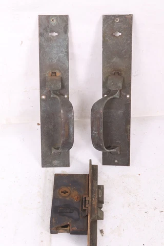 Antique Norwalk Lock Company Mortise with 2 Bronze Latches Cover