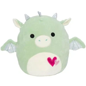 Peluche Squishmallow Kellytoy 2021 Valentine 16" Desmund the Green Dragon - Imagen 1 de 6