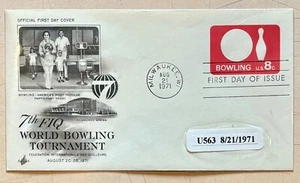 US Stamped Envelope, U563. FDC. 8 C. 1971. - Picture 1 of 1