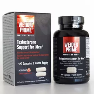 Weider Prime Testosteron Booster Unterstützung für Männer | 120 Kapseln 2 Monatsvorrat - Bild 1 von 4