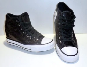 Converse Chucks Lux Sequins Pailletten schwarz Gr 37.5 Hidden Wedge Keil 556782C - Bild 1 von 7