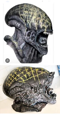 Grid Alien Predator AVP Deluxe Latex Mask Display Halloween Scary Horror Prop - Image 1 of 4