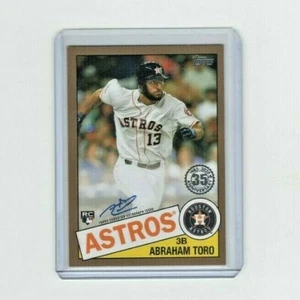 Tarjeta autógrafa 2020 Topps 1985 oro paralelo Abraham Toro #27/48 Houston Astros - Imagen 1 de 2