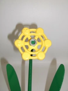 Yellow Metal Flower, Faucet Flower Metal Art, miniature Valentines Gift - Picture 1 of 9