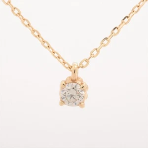 aget diamond Necklace K10(YG) 0.7g 0.05 - Picture 1 of 6