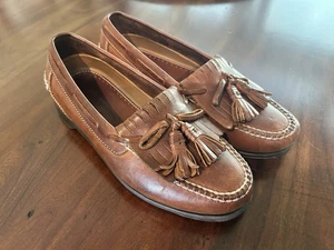 Johnson & Murphy Signature Series Size 7W Brown Tassel Loafers 20-6110 - Picture 1 of 12