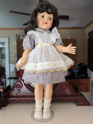 21” Vintage Ideal Original Toni P-93 Original Untagged Dress Brunette Doll - Image 1 of 4