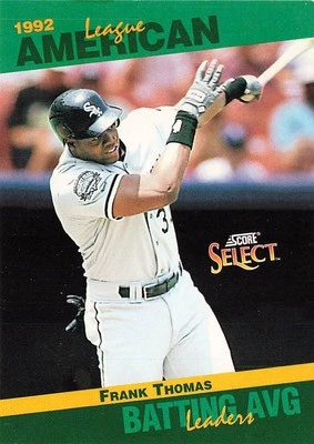 1993 Score #3 Frank Thomas Select Stat Leaders - Image 1 of 2