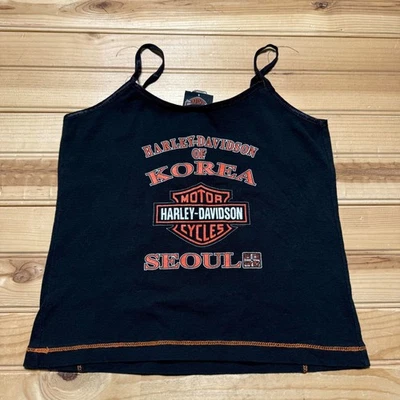 Harley-Davidson Сеул Корея крылья пламя спагетти ремень мотоциклиста Майка - маленький - Изображение 1 из 4