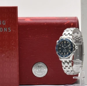 Serviced! [N MINT] OMEGA Seamaster 300m 2551.80 Date Navy AT Men's Watch JAPAN - Picture 1 of 17