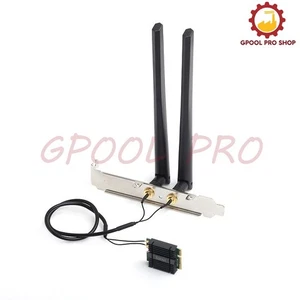 For Intel 9560 AC Chip M.2 WiFi Desktop Kit Wireless Card Bluetooth Adapter - Afbeelding 1 van 6
