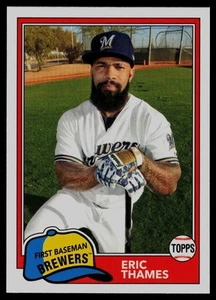 2018 Topps Archives #240 Eric Thames Milwaukee Brewers - Picture 1 of 2