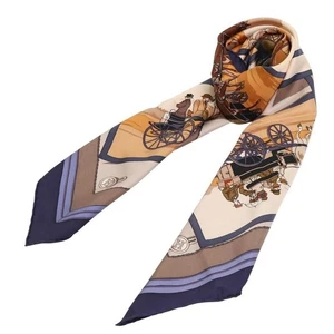 HERMES Seidentuch Attelages Carre 90 blau mit Etikett ohne Karton gebraucht. - Bild 1 von 9
