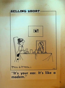 Selling Short Original Comic Strip Art 1980s It's Your Ear It's Like a Modem - Picture 1 of 1
