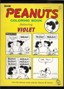 1967 Saalfield CHARLES SCHULZ PEANUTS COLORING BOOK FEATURING VIOLET UNUSED - Picture 1 of 17