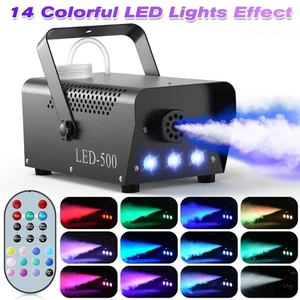 500W LED Smoke Fog Machine RGB Color Stage Fogger Effect Halloween Disco - Picture 1 of 7