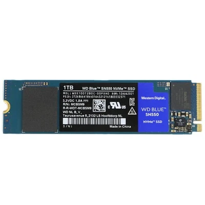1TB WD Blue WDS100T2B0C SN550 NVMe SSD M.2 2280 PCIE Gen3x4 Nand Flash Speicher - Bild 1 von 2