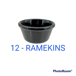 Carlisle S28003 Negro 3 Onzas Melamina Suave Ramekin Juego de 12 - Imagen 1 de 4