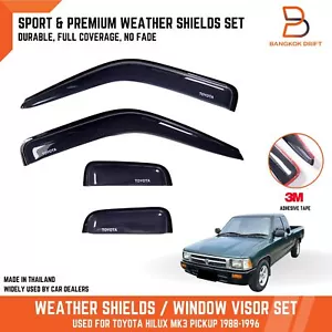 WEATHER SHIELD WINDOW VISOR RAIN GUARD FOR TOYOTA HILUX UTE 88-96 EX CAB LN85 - Picture 1 of 8