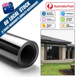 100x400cm Blackout Cling Window Glass Film Privacy Protection To Block UV Heat - Picture 1 of 13