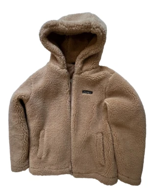 Jaqueta Eddie Bauer Fuzzy com Zíper Tamanho M 10/12, Lã Bege Nova Com Etiqueta - Imagem 1 de 3