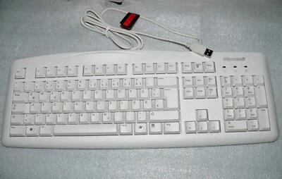 Microsoft 1406 PC Tastatur Kabelgebundene USB Desktop Computer 6JH-00028 WHT - Bild 1 von 4