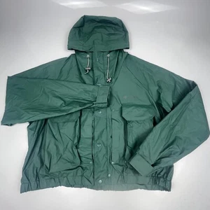 Vintage 90s Columbia Green PVC Radial Sleeve Jacket Men's Large 1990s - READ - Picture 1 of 24