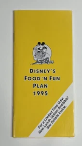 Folleto de plan vintage 1995 Disney "Food'n Fun" desplegable 16 páginas - Imagen 1 de 6