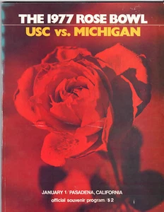 1977--ROSE BOWL--MICHIGAN (LEACH-LYTLE) v. USC (EVANS-BELL)--PROGRAM--XLNT + - Picture 1 of 1