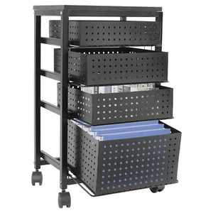 File Storage Drawer Carts File Storage Cart File Storage Organizer Wheels - Picture 1 of 12